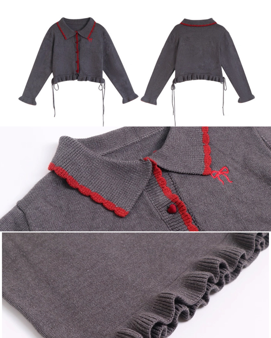 ツーピースグレーニット2set