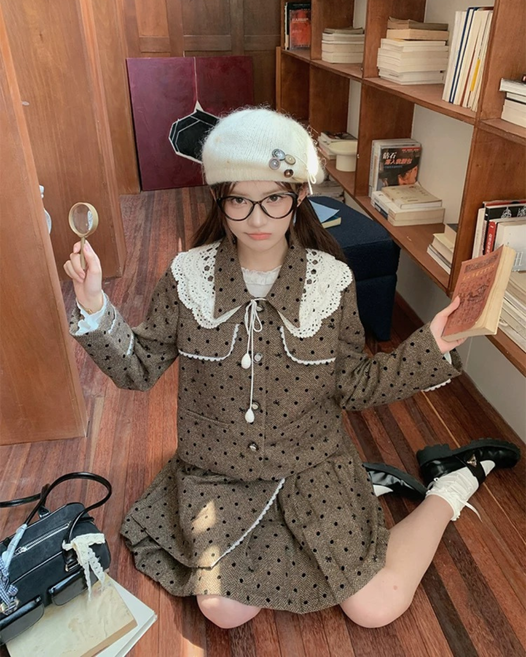 ウールコートツーピースset