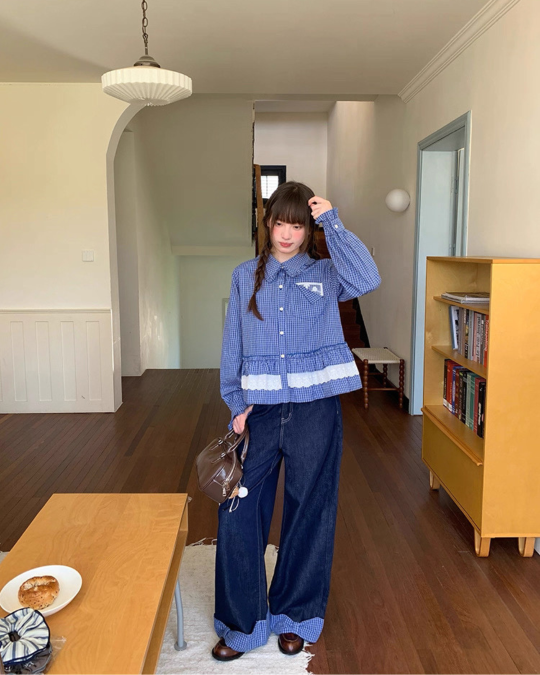 カジュアルフリルシャツset
