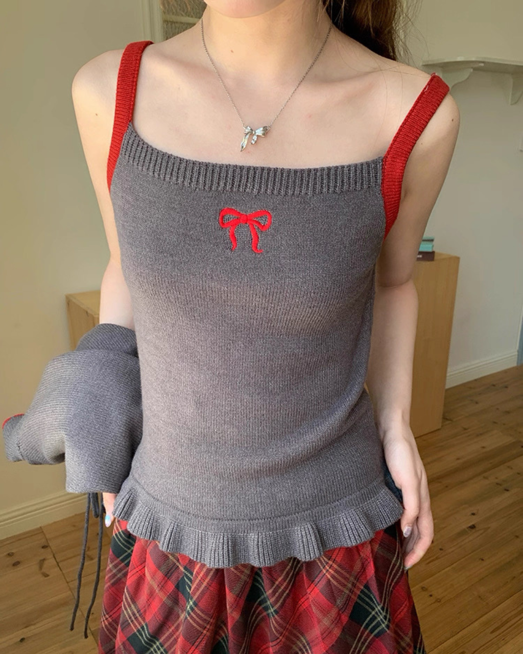 ツーピースグレーニット2set