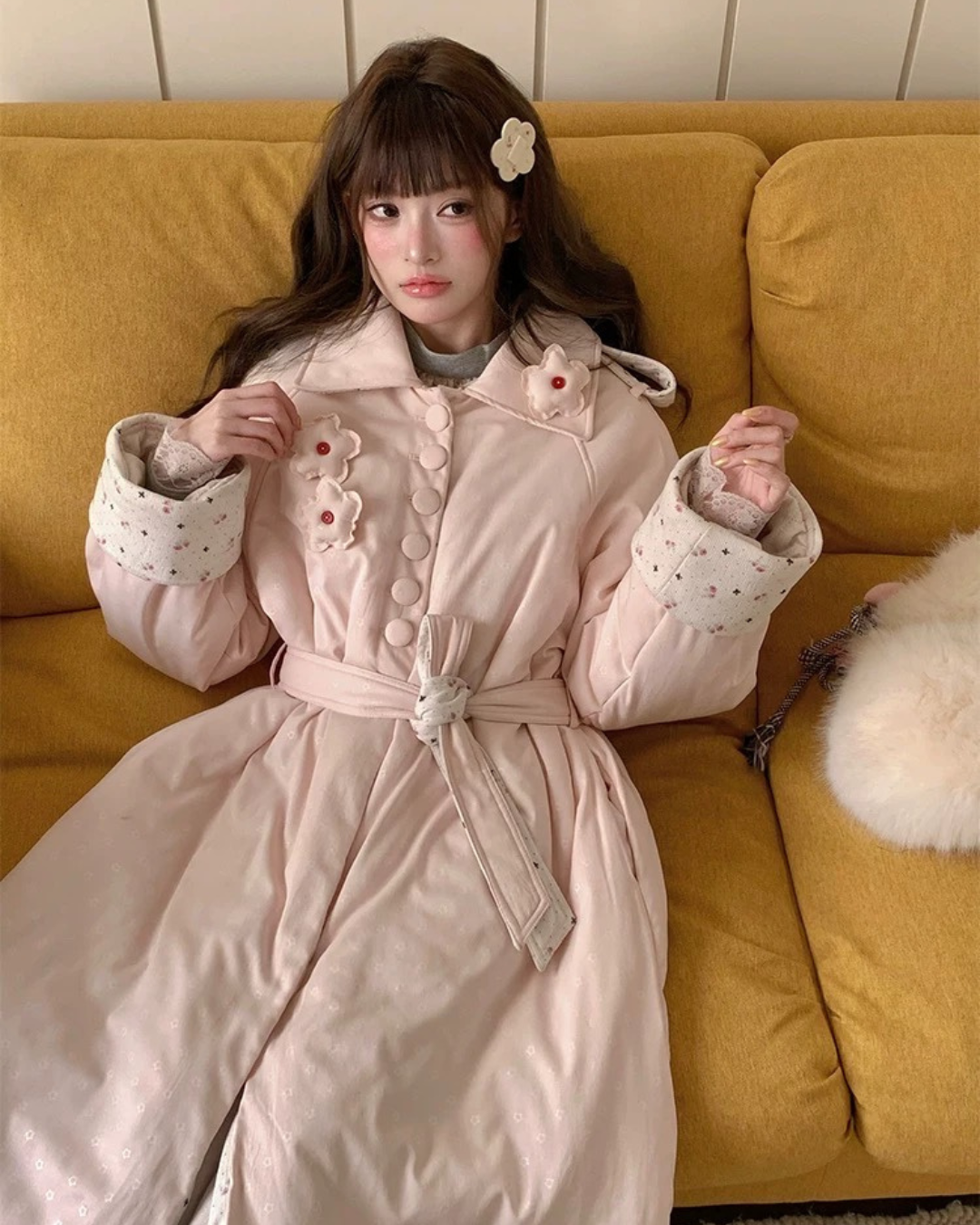 フローラルコットンコート