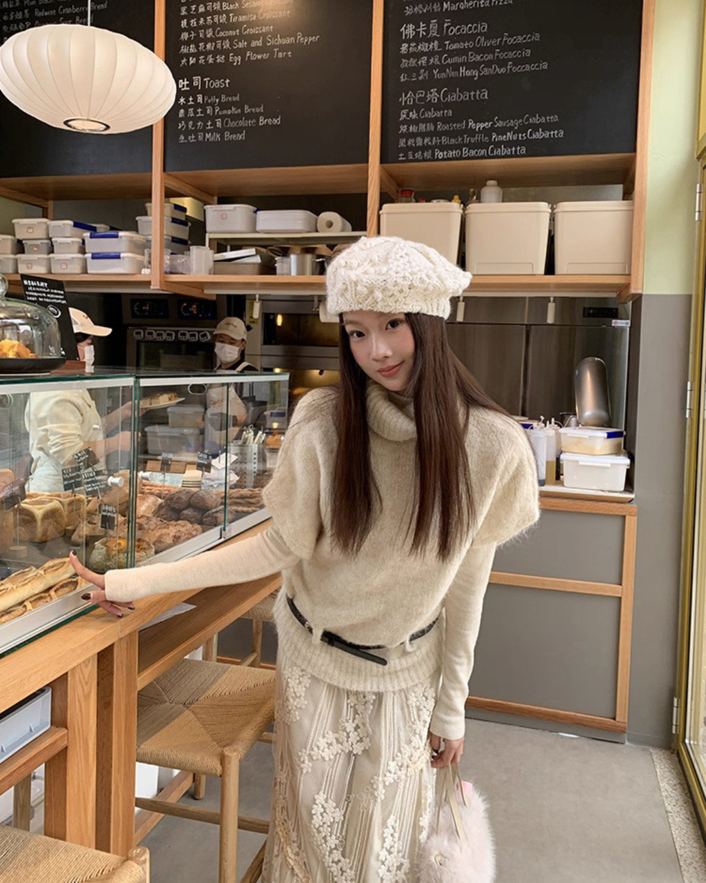 ハーフスリーブニット