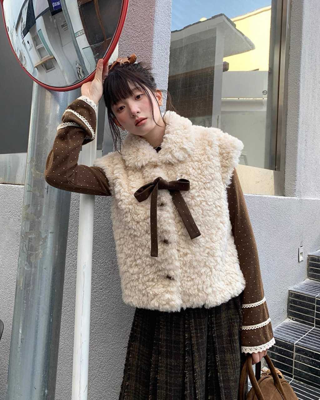 ノースリーブレイヤードベスト