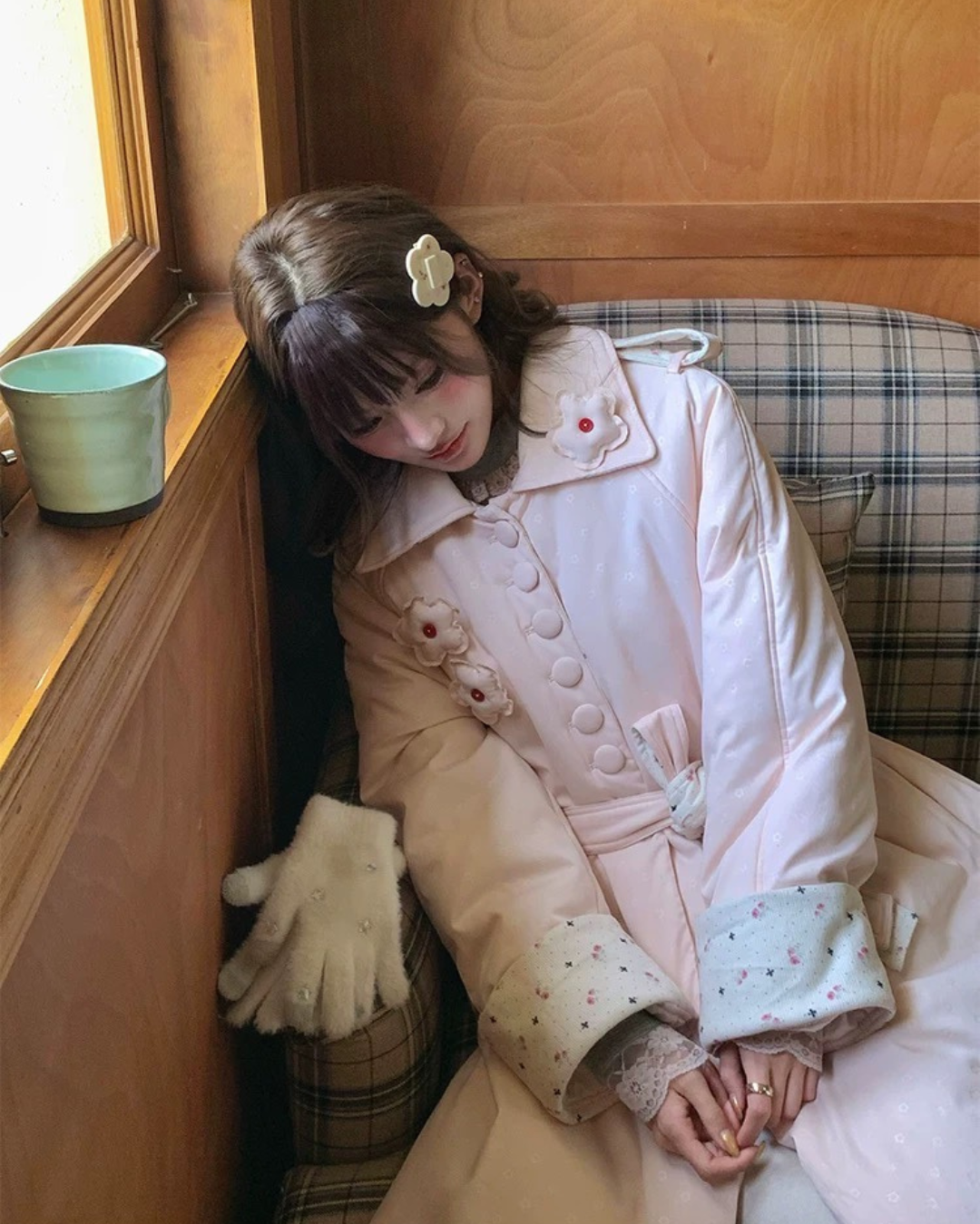 フローラルコットンコート
