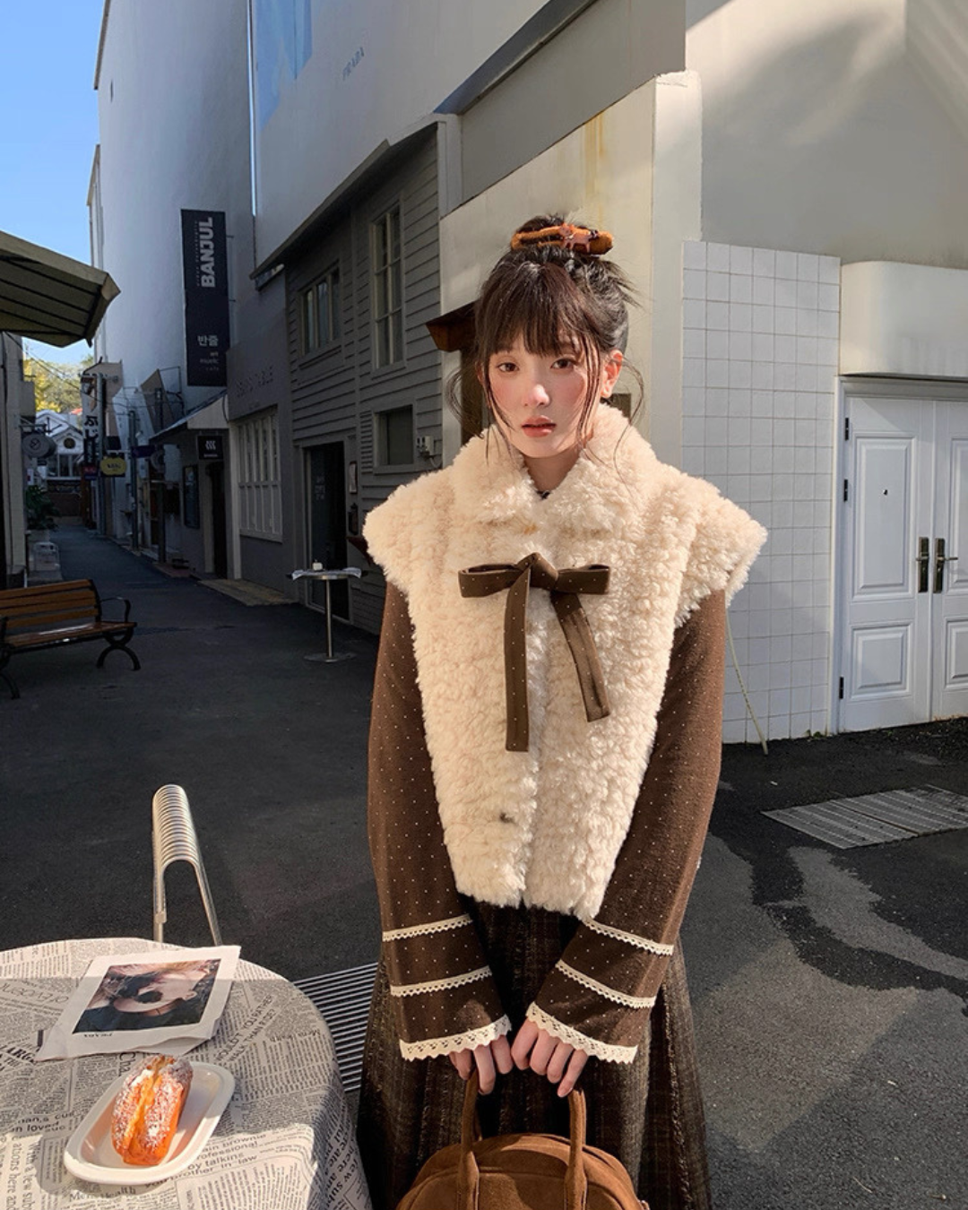 ノースリーブレイヤードベスト