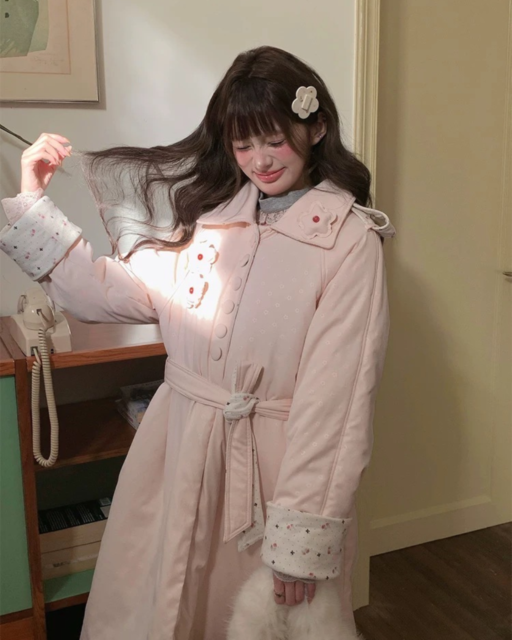 フローラルコットンコート