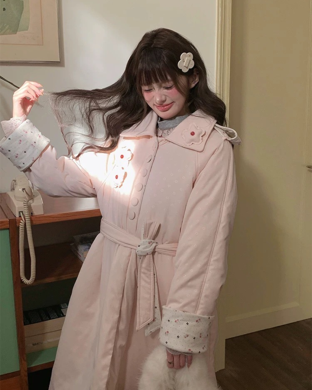 フローラルコットンコート