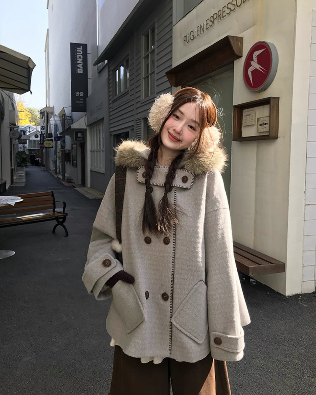 Aラインクラシックグレーコート