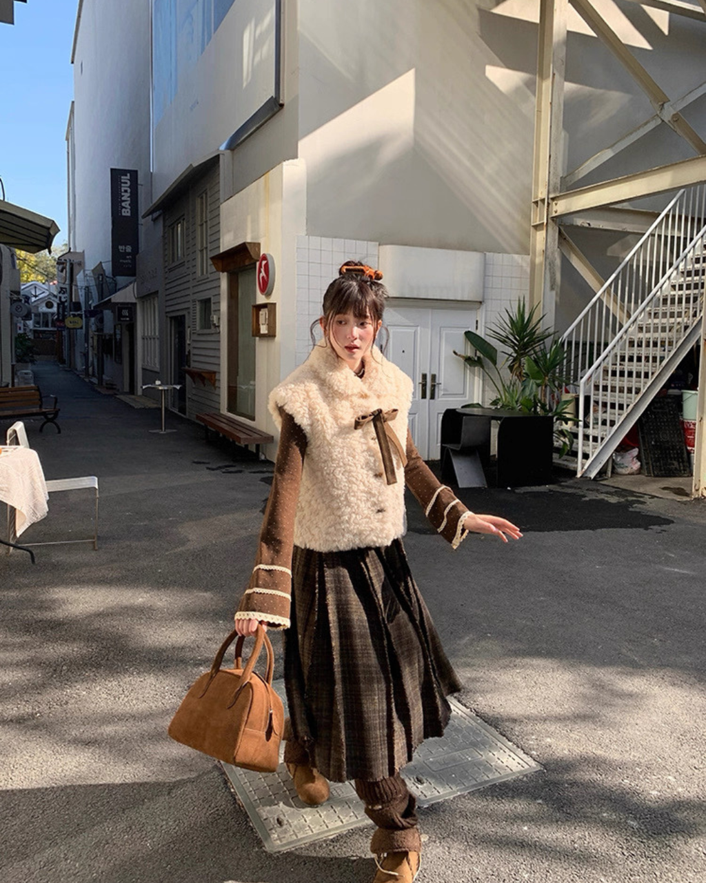 ノースリーブレイヤードベスト